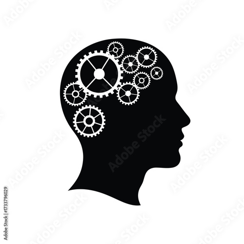 Cogwheel Mind Conceptual Illustration of Mental Processes and Cognitive Function