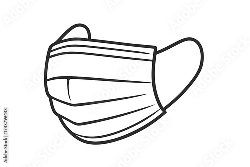 Face mask icon for Covid-19 and coronavirus prevention. Surgical face mask vector illustration. Protective medical mask sign for anti-virus and bacterial contagious diseases.