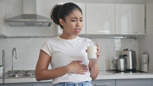 Lactose intolerant woman.