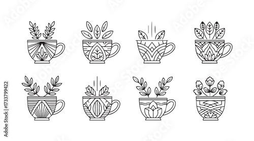 Vector art of cup of tea