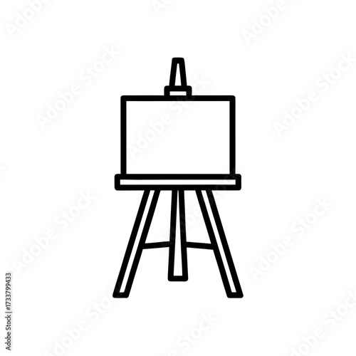 Simple art easel outline icon