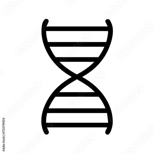 Dna strand helix genetic biology science molecule chromosome deoxyribonucleic acid double helix icon vector
