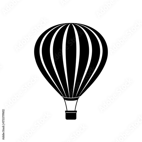 Silhouette of a hot air balloon
