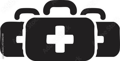 Healthcare Icon of First Aid Kit Vector Illustration for Medical Emergency