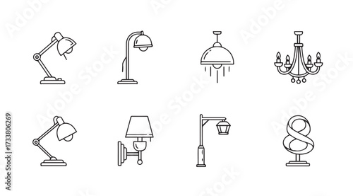Vector art of lamp