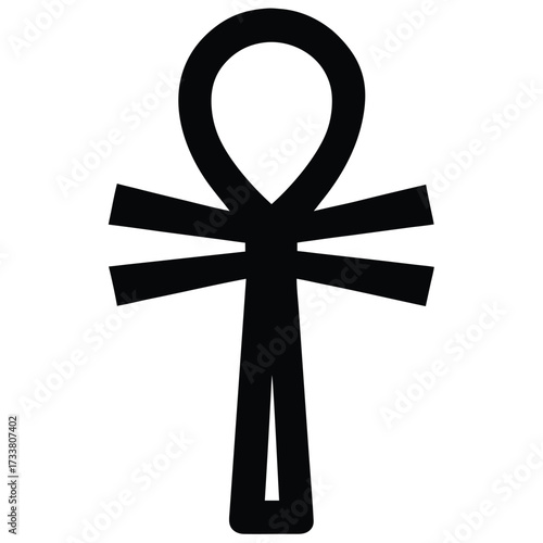 Egyptian Ankh Symbol Background Icon