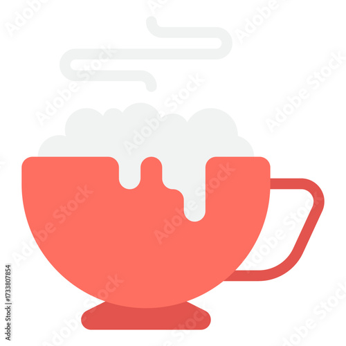 Tea Cup with Steam Illustration