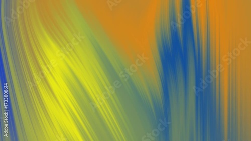 Abstract blend of yellow orange and blue colors