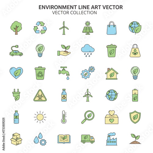 Environment Concept – Nature, Ecology, Sustainability and Green Earth Illustrations