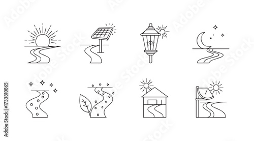 Vector art of nature path outline