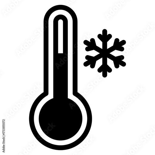 Thermometer with Snowflake Icon