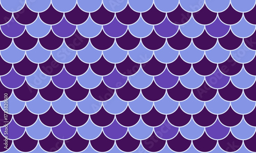 Seamless purple and blue fish scale pattern.  Elegant, repeating design ideal for textiles, website backgrounds, or decorative projects. Evokes a sense of mystery and underwater beauty.