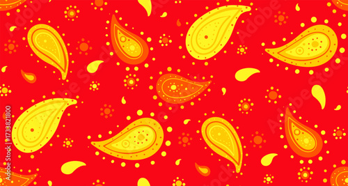 Swirling persian boho herbal. Color image dress and paisley leaf. Simplicity art, ink stroke.