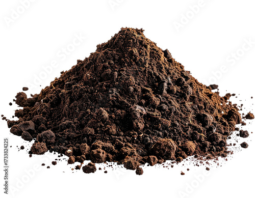 Wallpaper Mural A pile of rich, dark brown soil, with varied textures and subtle highlights Torontodigital.ca