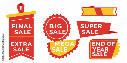 Create a set of bright yellow starburst sale stickers with a variety of jagged and rounded edges. Each label should include promotional phrases like 'BIG SALE', 'FINAL SALE', 'HALF PRICE', 'SUPER SALE