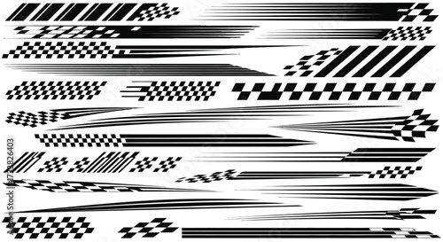 Dynamic Vector Graphics, Racing Stripes Design, Graphic Elements, Abstract Patterns, Modern Style, Creative Environment