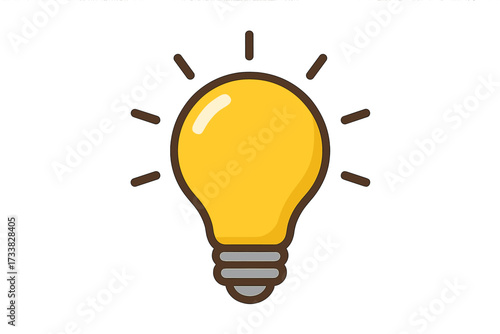 Light bulb icon. Great idea, inspiration, creativity, innovation symbol. Solution, thinking, invention concept. Brainstorming process sign. Knowledge, education, energy, light vector.