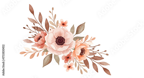Floral Vector Art Design, Decorative Flowers Arrangement, Graphic Illustration, Soft Color Palette, Elegant Aesthetic, Creative Perspective