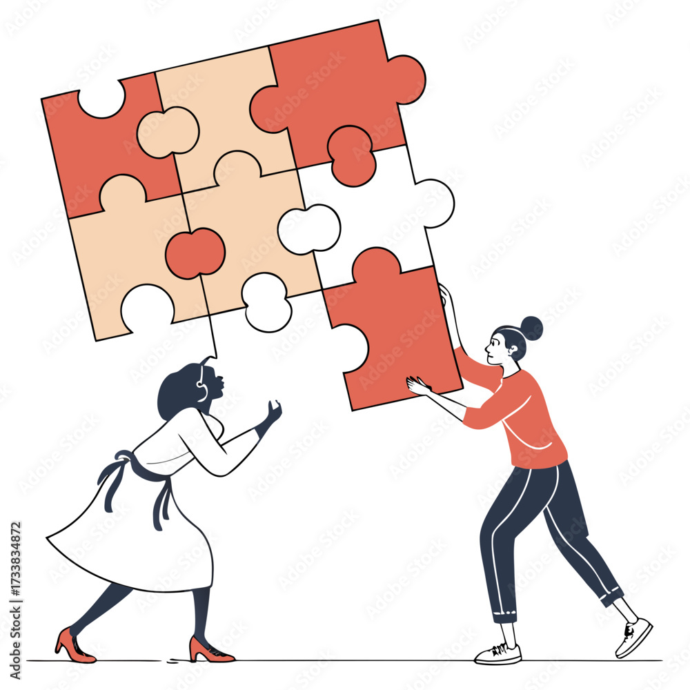 Fototapeta premium businessman with puzzle piece