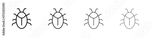Bugs icon collection. Line vector sign, symbol for web and mobile