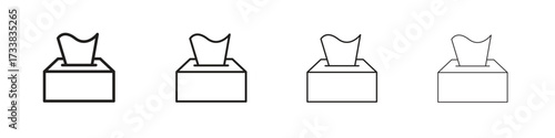 Box tissue icon collection. Line vector sign, symbol for web and mobile