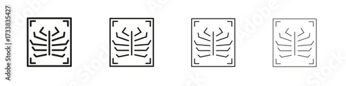X ray icon collection. Line vector sign, symbol for web and mobile