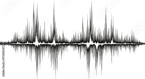 Sound wave vector illustration graphic design for audio frequency and music track