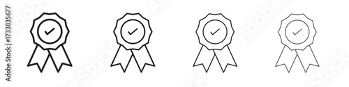 Warranty icon collection. Line vector sign, symbol for web and mobile