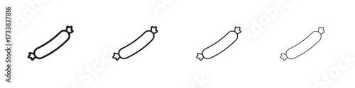 Sausage icon collection. Line vector sign, symbol for web and mobile