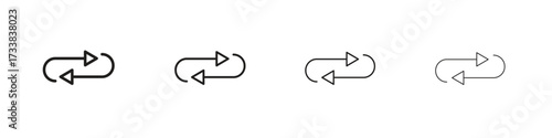 Replace icon collection. Line vector sign, symbol for web and mobile