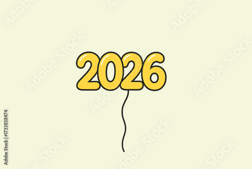 2026 New Year Party with Red Balloons – Holiday Celebration, Festive Decoration, and Year-End Celebration Background