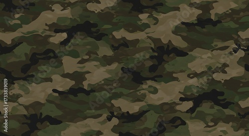 Camouflage pattern abstract background in various shades of green and brown