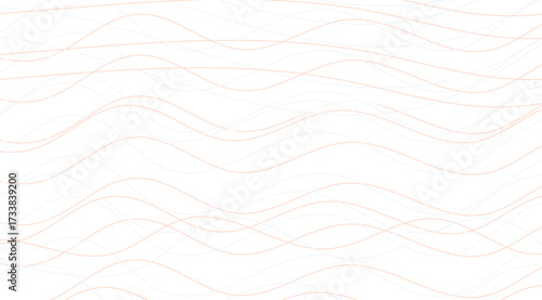 This elegant background features soft, curved lines in delicate peach and light blue hues on a crisp white backdrop, creating a serene and visually calming aesthetic