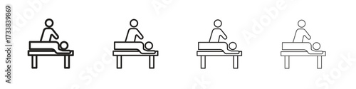 Massage icon collection. Line vector sign, symbol for web and mobile