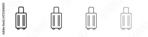 Luggage icon collection. Line vector sign, symbol for web and mobile