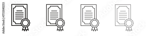 License icon collection. Line vector sign, symbol for web and mobile