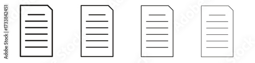 Assignment icon collection. Line vector sign, symbol for web and mobile