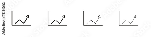 Arrow trend-down icon collection. Line vector sign, symbol for web and mobile