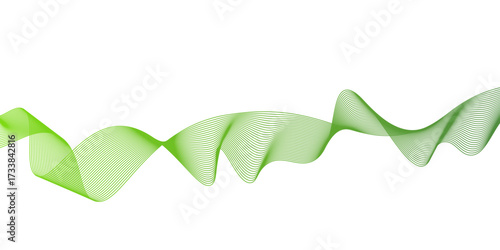 abstract green wave line background, abstract smooth waves on white background,.presentation in bussines banners,green lines vector banner template background,