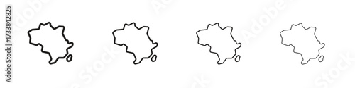 Earth africa icon collection. Line vector sign, symbol for web and mobile