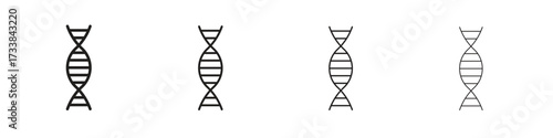 DNA icon collection. Line vector sign, symbol for web and mobile