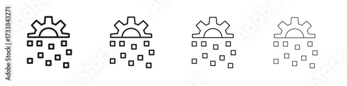 Digital transformation icon collection. Line vector sign, symbol for web and mobile