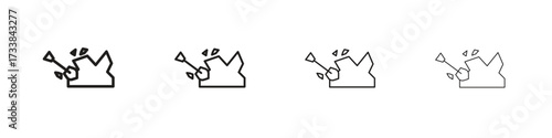 Digging icon collection. Line vector sign, symbol for web and mobile