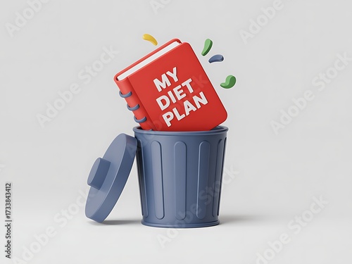 Clean, playful 3D illustration of a red 