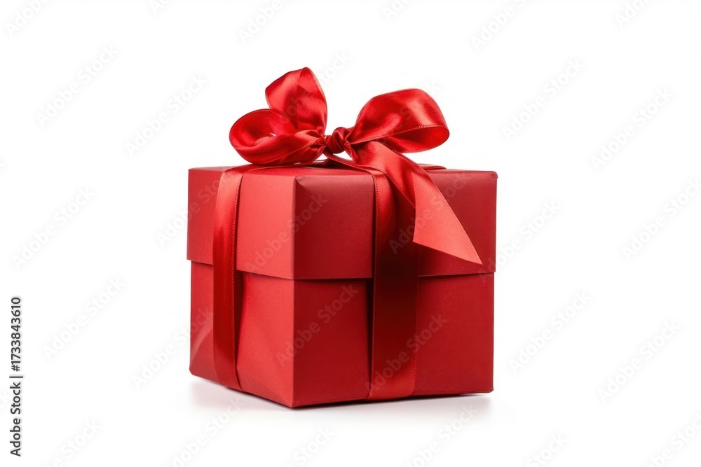 Fototapeta premium Christmas decolation gift box white background.