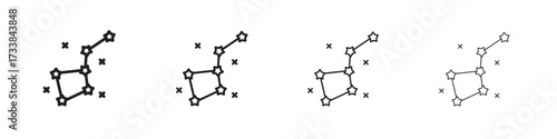 Constellation icon collection. Line vector sign, symbol for web and mobile