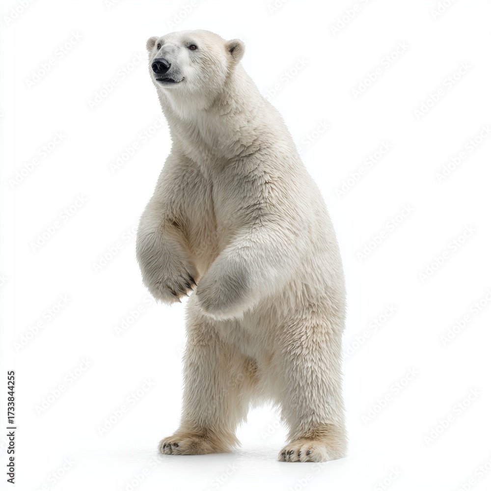 Fototapeta premium A majestic polar bear standing tall, a symbol of arctic wilderness