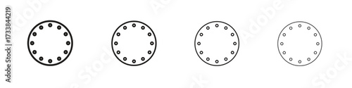 Clock face icon collection. Line vector sign, symbol for web and mobile