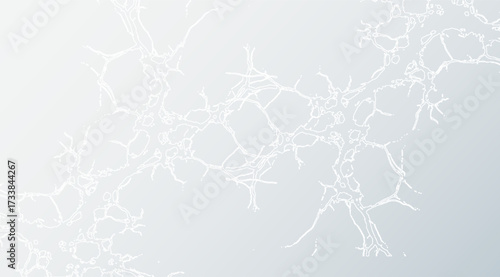 Abstract white network or branching pattern against a light gradient background, resembling veins or lightning.