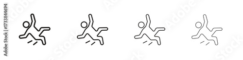 Accident icon collection. Line vector sign, symbol for web and mobile